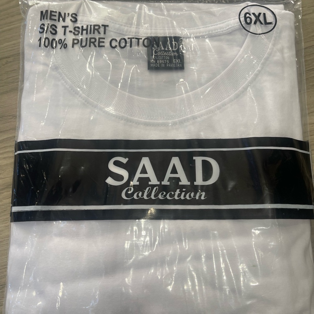 SD Collection Men's White T-Shirt Six pcs